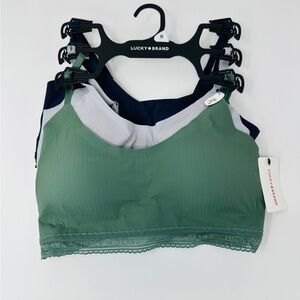 Lucky Brand Green Bralette Set
